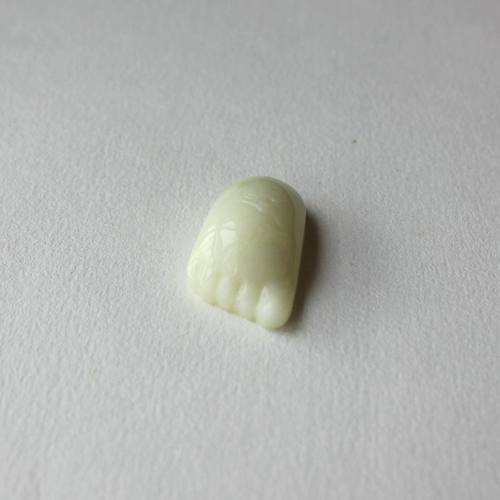 蓝田玉小脚丫吊坠知足常乐挂件