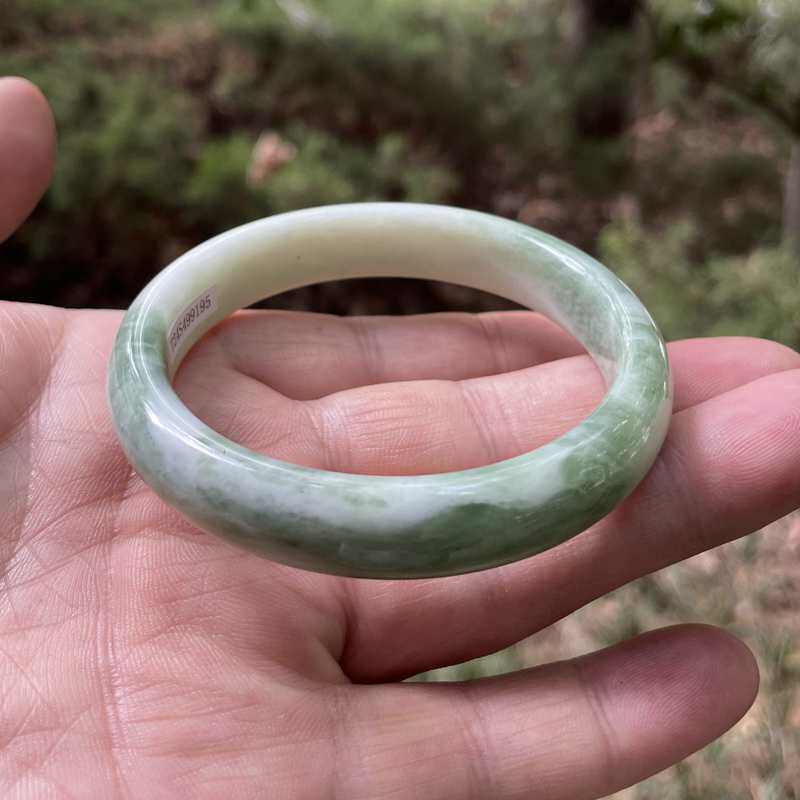 印象蓝田玉手镯老坑天然玉石带证