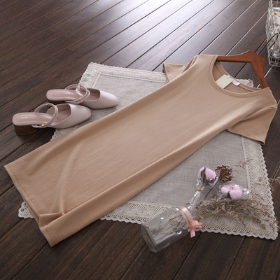 夏季新款纯棉修身显瘦内搭韩版中长款短袖白色T恤女打底衫连衣裙|ruв категории Женская одежда, футболка - от Buy2taobao.com для оказания профессиональной услуги покупки агента Taobao