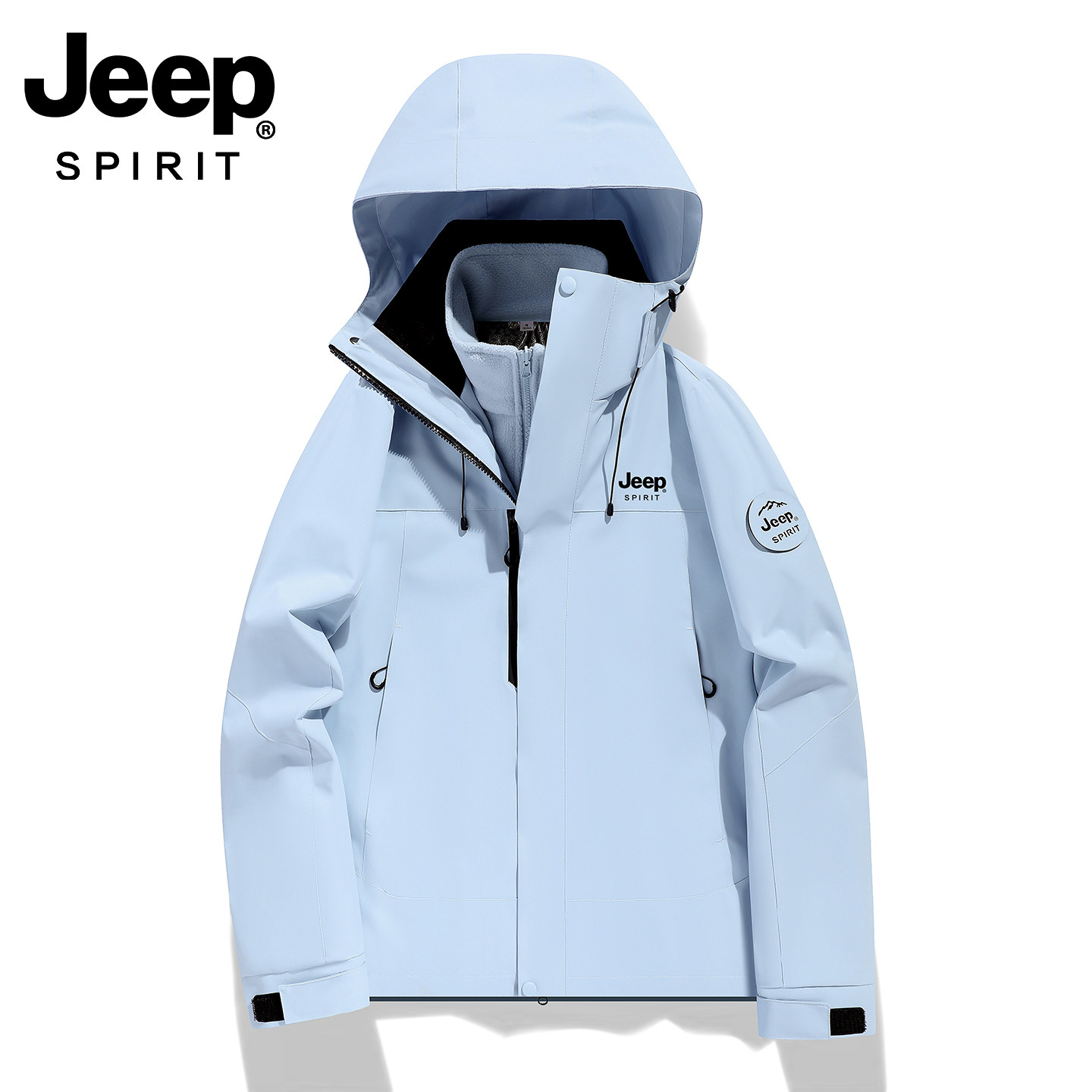 JEEPSPIRIT户外连帽冲锋衣