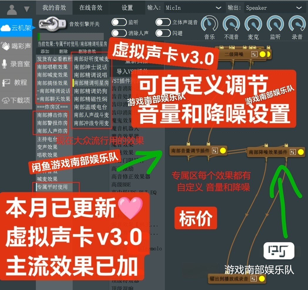 虚拟声卡效果包3.0声卡一键安装含教程作者持续更新疯哥电脑声卡