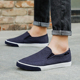 男款 平底休闲板鞋 老北京新款 回力蓝色帆布鞋 布鞋 带运动鞋 男士 无鞋