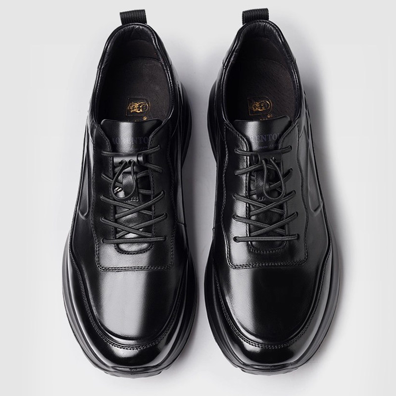 老人头头层牛皮男鞋真皮运动鞋软底高帮爸爸鞋增高休闲鞋爷爷冬鞋