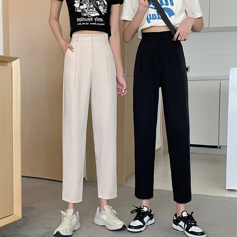 99073-038萝卜西装裤胖mm大码遮胯显瘦梨型身材腿粗屁股大小脚裤