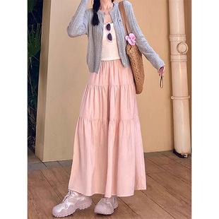 99273-40蛋糕裙蓬蓬a字半身裙大码胖mm显瘦遮肚梨型身材遮胯长裙