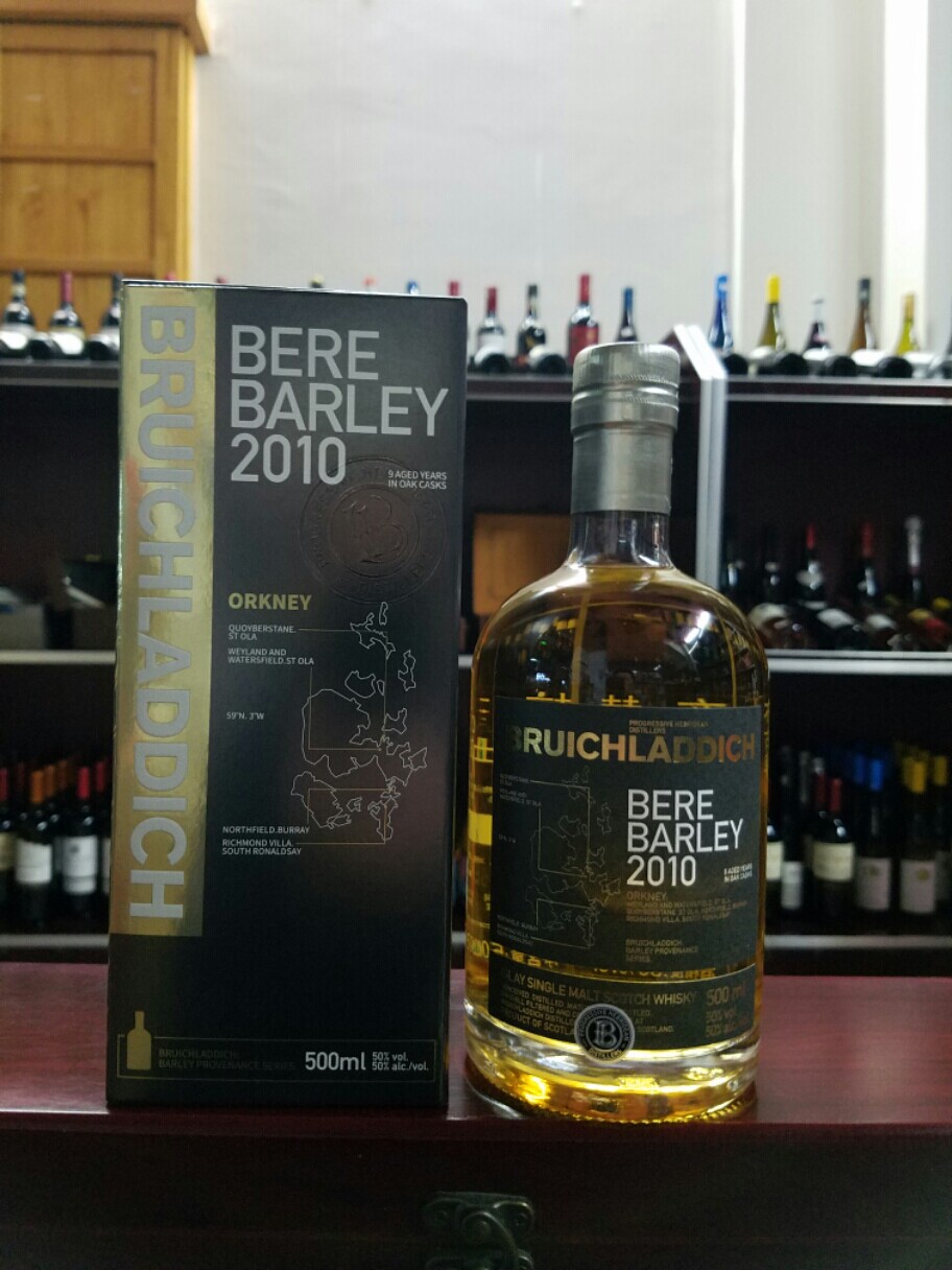 布赫拉迪古卓大麦2010单一麦芽威士忌9年bruichladdich 50度500m