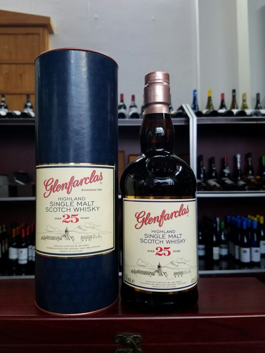 英国进口格兰花格glenfarclas25年单一麦芽苏格兰威士忌43度700ml