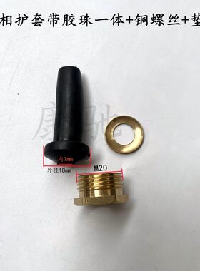 潜水泵电源线护套丝 1.1/2.2KW水泵压线铜螺丝护套丝单相水泵配件