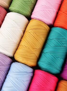 新超粗大粗团布条EZF线毛线团IY手工编织D包包毛款线地垫毯子材料