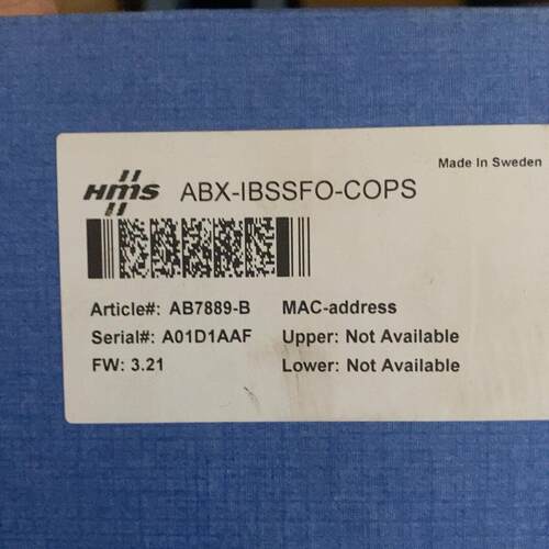 AB7889-B ABX-IBSSFO-COPS Anybus工业通讯网关议价维修