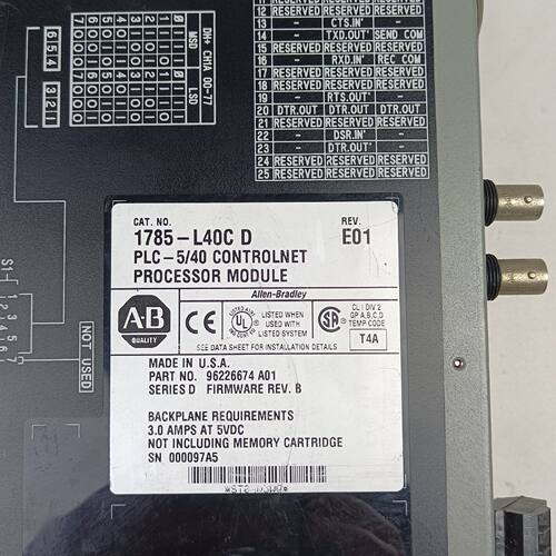 1785-L40C/D PLC-5/40 Controlnet 工控处理器模块议价维修