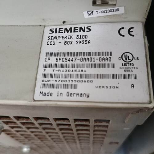 6FC5447-0AA01-0AA0 CCU-BOX SINUMERIK 810D 2*25A 精密议价维修