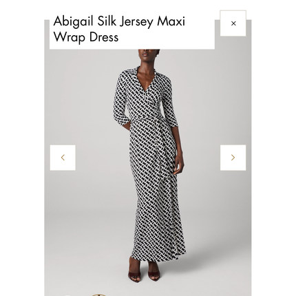DVF黑白经典锁链abigail 针织桑蚕丝裹身裙maxi，new abigail上新