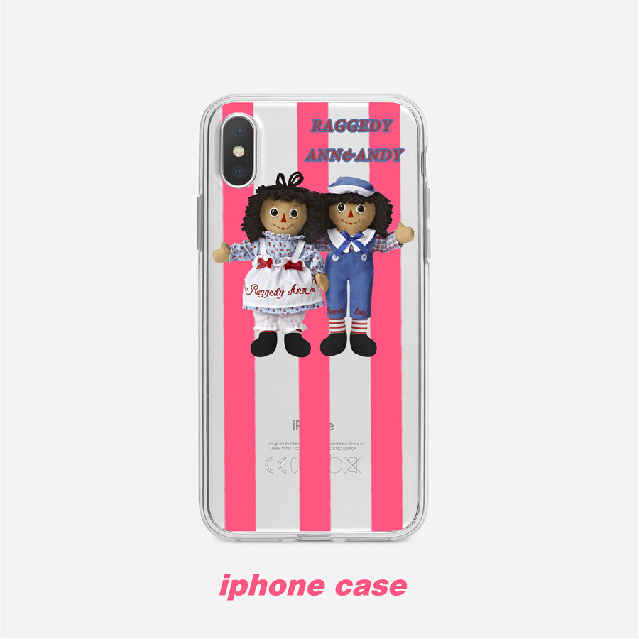 包邮ROSEZOO独家情侣布偶适用于iphone16/17promax全包透明软壳手机壳