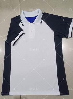 上虞区夏季纯棉薄款学生校服短袖透气背心宽松T恤男女班服POLO衫
