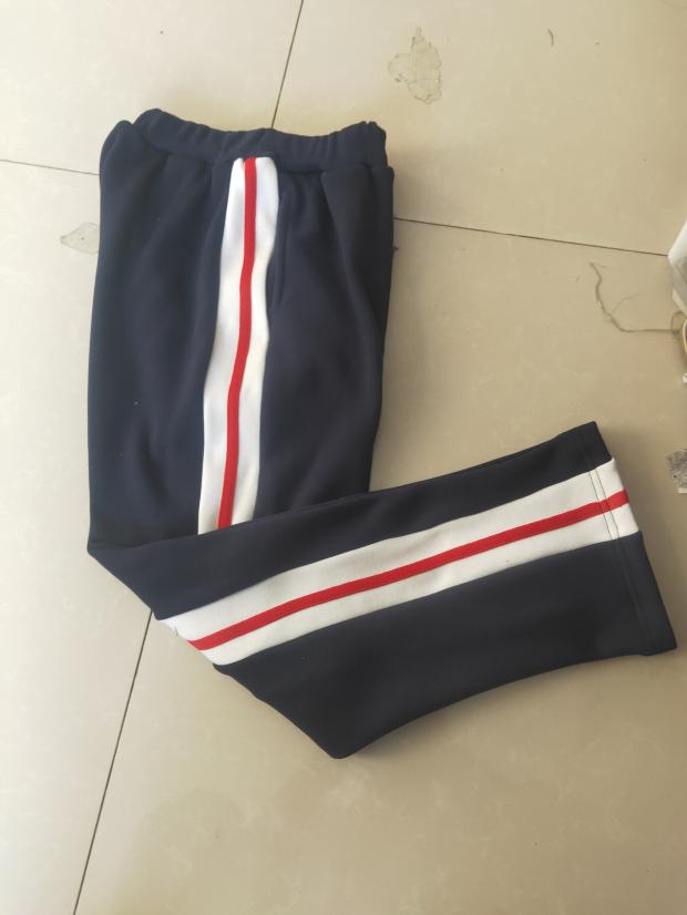 订做纯棉中小学生加厚拼白色校服