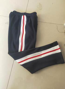 订做纯棉中小学生加厚拼白色校服