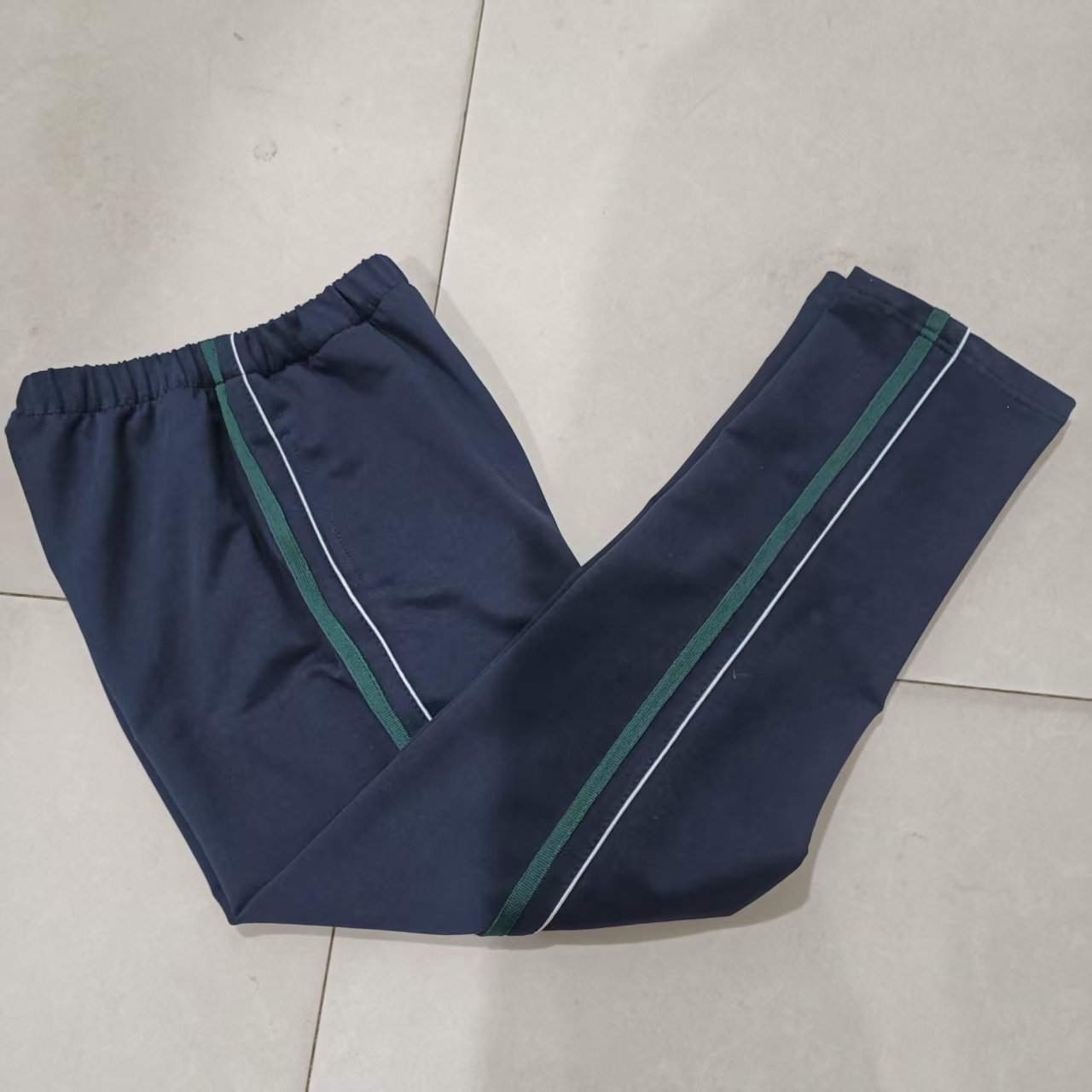 纯棉中高小学生校服长裤深藏蓝色加白细条贴墨绿条休闲运动校服裤,运动服/休闲服装,运动长裤,淘宝优惠券,粉丝福利购,淘宝优惠卷