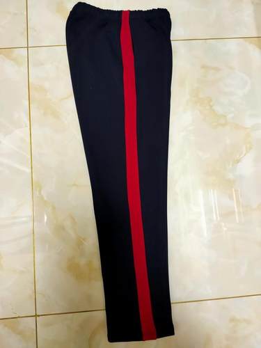 加绒红色纯棉弹力校服裤子