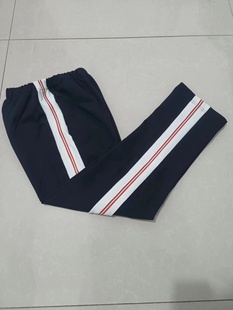 可定制北京中学陈经纶同款藏蓝色校服长裤,纯棉直筒运动宽松长裤
