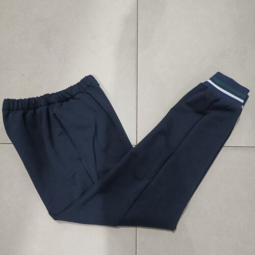 纯棉中高小学生男女校服长裤深藏蓝色净版白墨绿束口运动休闲校裤