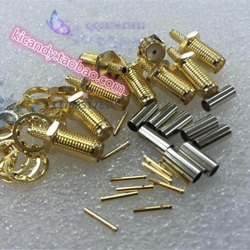 SMA-K-1.5 铜镀金射频压接头接316线缆 外螺内孔母头RF射频连接器,3C数码配件,RF头,淘宝优惠券,粉丝福利购,淘宝优惠卷