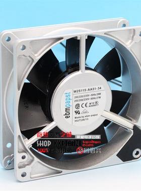 德国ebm W2S115-AA51-34 12738 230V 27W 全金属 散热风机