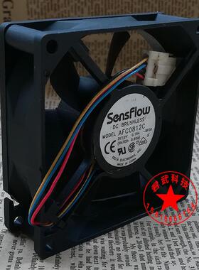 原装  SENSFLOW AFC0812C BFOO 12V 0.16A 8CM 8025 4线 风扇