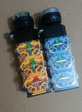 按钮平钮电源开关启动停止 LA38-33 S LA38-60 06 三层银触点220V