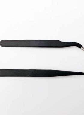 不锈钢黑色尖头镊子缝纫机防静电弯头小夹子拷边机绷缝穿线维修钳