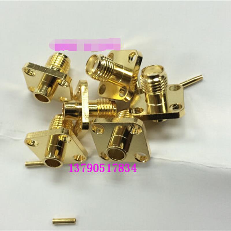 SMA-KFB3 半柔线/半刚线专用连接器带法兰的母头适合RG402 0-3GHz