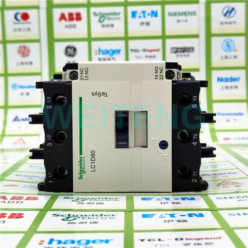 LC1D80 M7C接触器TeSys三相37KW 125A直流延时触点常开常闭