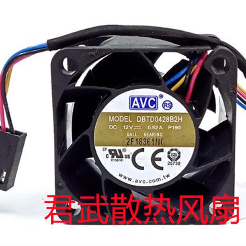 DBTD0428B2G/B2H/B2F 4CM 4028 12V 0.52A 1.50A散热风扇4线