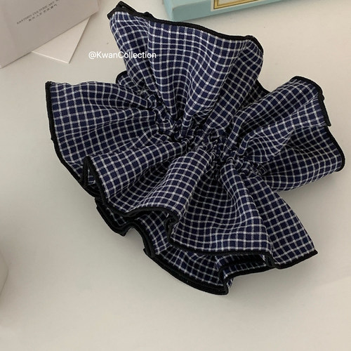 许我耀眼赵露思同款格子大肠发圈