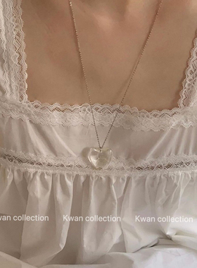 KWAN透明爱心项链maybebaby同款豆豆链条简约高级感颈链春夏新款