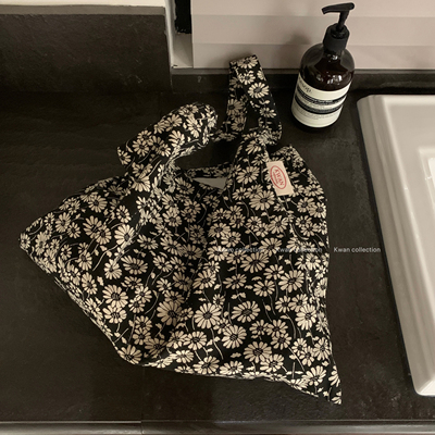 自制韩系雏菊碎花单肩包文艺百搭