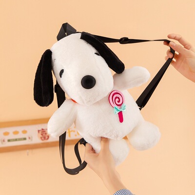 跨境史努比狗狗背包生日礼物女儿童公仔玩偶包大号娃娃毛绒双肩包