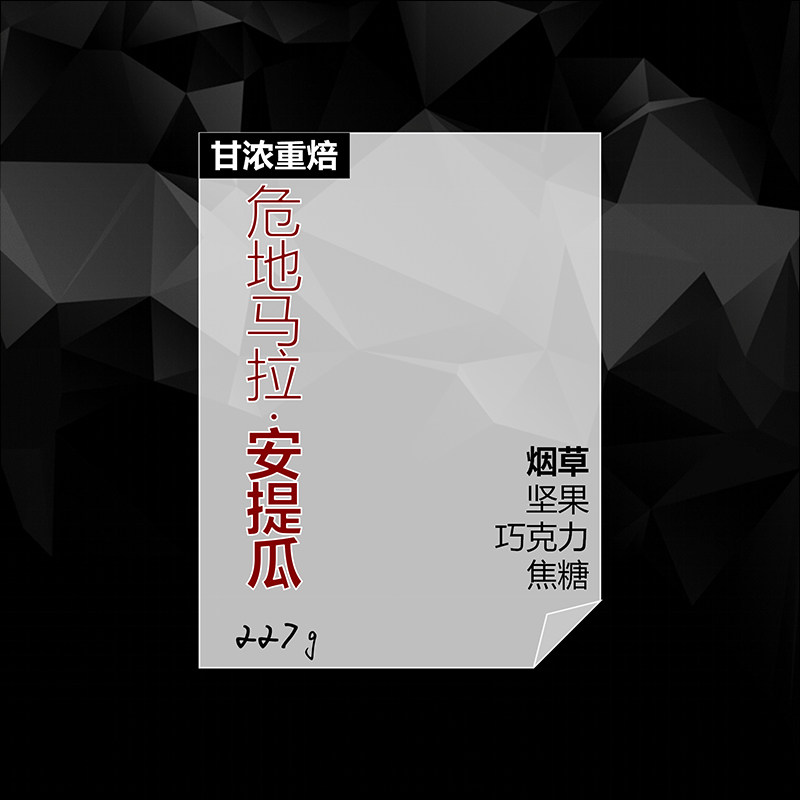 嗜趣 危地马拉安提瓜antigua shb 重度烘焙 手冲单品咖啡豆 227g