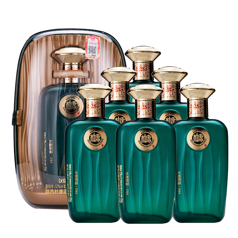 陕西白水杜康出品汉唐酒窖52度 浓香型白酒500ML*6瓶整箱礼盒装