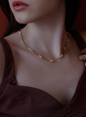 littlejoys珍珠波浪项链女时尚