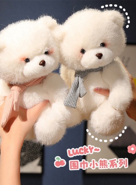 可爱小熊玩偶毛绒玩具女生抱抱熊泰迪熊女孩生日礼物北极熊布娃娃