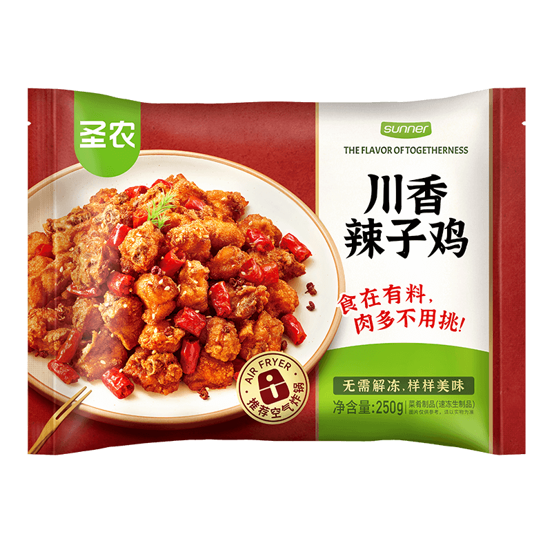 【蜜蜂惊喜社】圣农脆爽掌中宝川香辣子鸡空气炸锅半成品组合小食