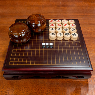 围棋棋盘套装高档云子围棋五子棋实木围棋罐围棋象棋二合一围棋桌