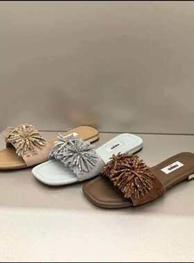 8号2026夏新款一字拖女平跟凉拖鞋外穿EQ32