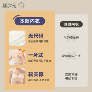 无尺码 棉次元 孕妇哺乳内衣孕期专用文胸产后喂奶背心式 吊带舒适