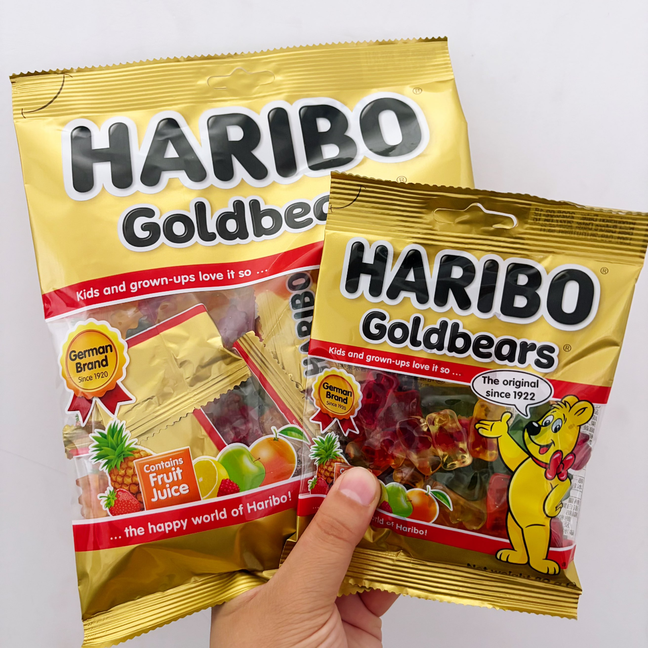 进口HARIBO哈瑞宝金熊软糖200g分享装橡皮糖混合水果味小熊糖果