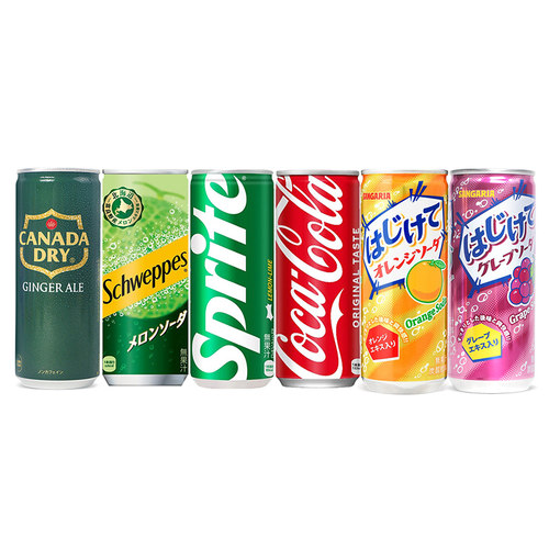 日本进口可口可乐无糖可乐碳酸饮料姜汁汽水哈密瓜雪碧柠檬味饮品