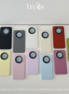 2025新软糯糯ins风奶油色系液态硅胶手机壳适用华为pura80/mate70pro荣耀400/红米K80小米17reno14防摔保护套