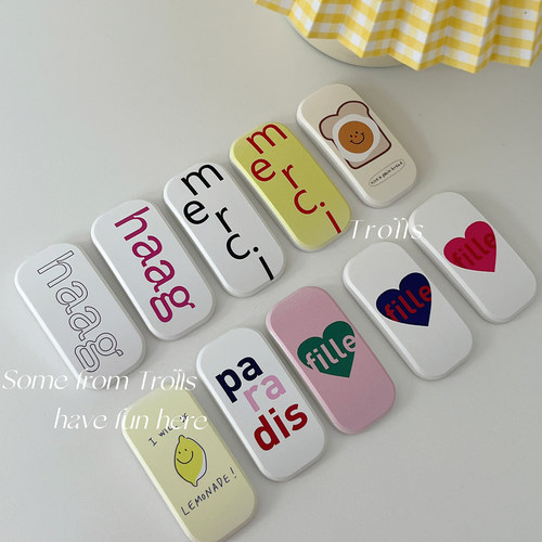 自制韩风ins手机壳推拉支架