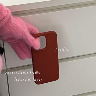 小米15spro X200s Trolls 秋冬美拉德新色ins风韩系纯色软糯真液态硅胶手机壳适用华为Pura80Pro苹果iphone17